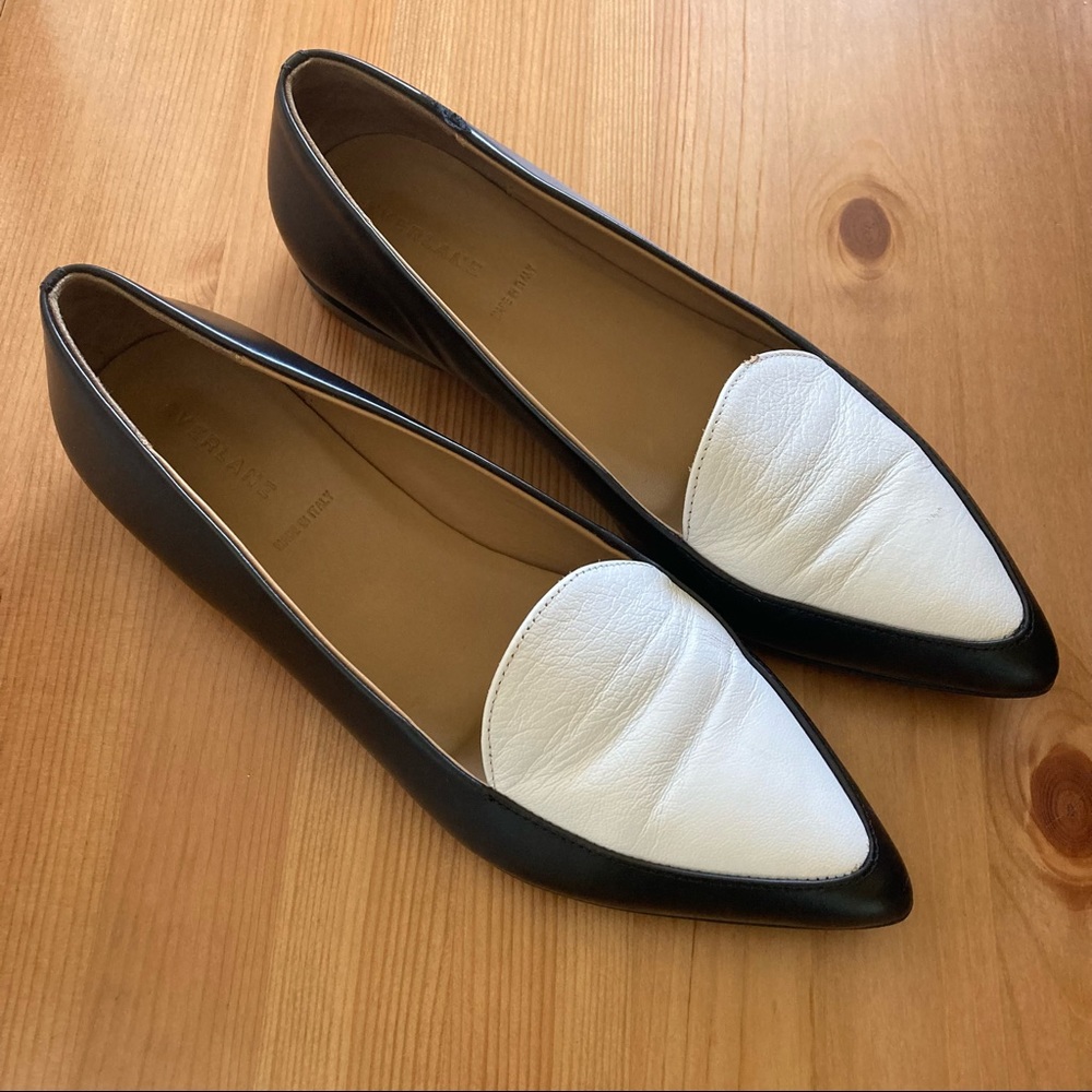 Everlane flats black and white